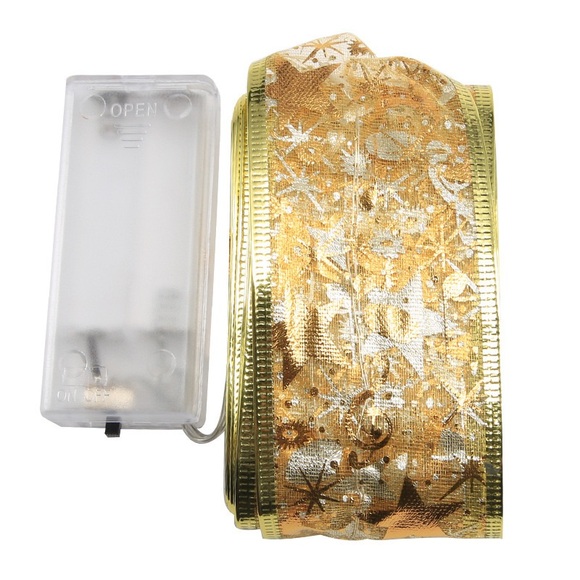 Ribbon Lights for Christmas Tree Decorations,10ft 30LED Lights Edge Wired Ribbon - Picture 4 of 10